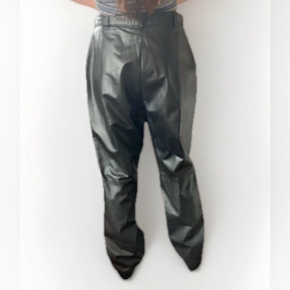 Signature Real Authentic Genuine Leather Black Pants